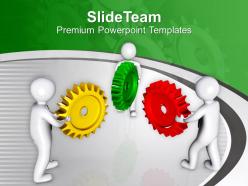 Team efforts to manage gears industrial powerpoint templates ppt themes and graphics 0213
