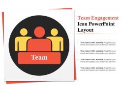 Team engagement icon powerpoint layout