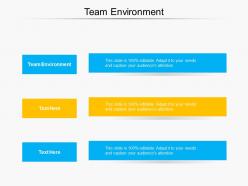 Team environment ppt powerpoint presentation gallery model cpb