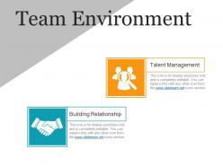 Team environment presentation portfolio