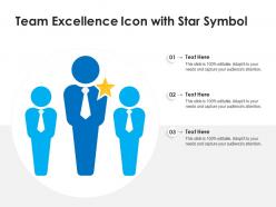 Team excellence icon with star symbol