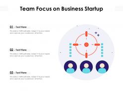 Team focus on business startup