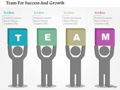 Team for success and growth flat powerpoint design
