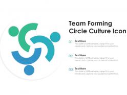 Team forming circle culture icon