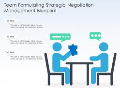 Team formulating strategic negotiation management blueprint
