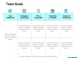 Team Goals Action Steps Ppt Powerpoint Presentation Outline Structure