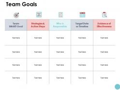 Team goals and targets ppt powerpoint presentation icon summary