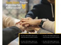 Team goals people planning for achievement