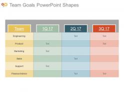 Team Goals Powerpoint Shapes