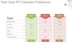 Team Goals Ppt Examples Professional