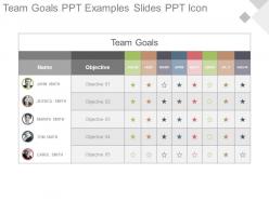 Team goals ppt examples slides ppt icon