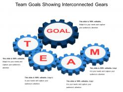 Team goals showing interconnected gears