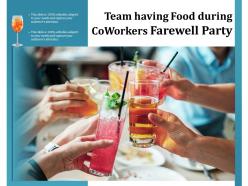 Team Having Food During Coworkers Farewell Party