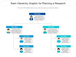 Team hierarchy graphic for planning a research infographic template