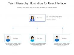 Team hierarchy illustration for user interface infographic template