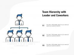 Team hierarchy with leader and coworkers