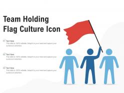 Team holding flag culture icon