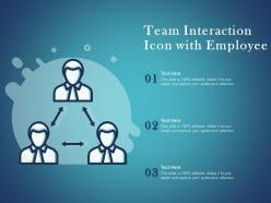 Team interaction icon with employee