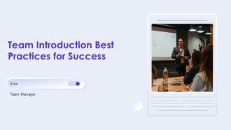 Team Introduction Best Practices For Success PPT Information AT