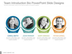 Team introduction bio powerpoint slide designs