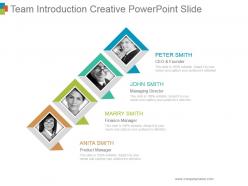 Team Introduction Creative Powerpoint Slide