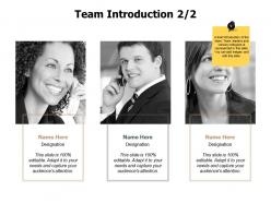 Team introduction members j227 ppt powerpoint presentation gallery deck