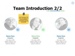Team introduction planning i255 ppt powerpoint presentation show template
