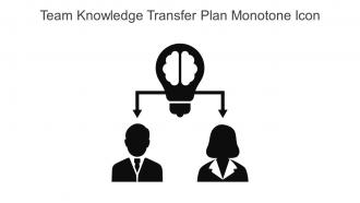 Team Knowledge Transfer Plan Monotone Icon In Powerpoint Pptx Png And Editable Eps Format