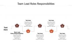 Team lead roles responsibilities ppt powerpoint presentation inspiration format cpb