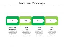 Team lead vs manager ppt powerpoint presentation infographic template slide portrait cpb