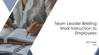 Team Leader Briefing Work Instruction To Employees PPT Outline AT