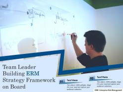 Team leader building erm strategy framework on board