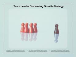 Team leader discussing growth strategy