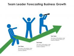 Team leader forecasting business growth infographic template