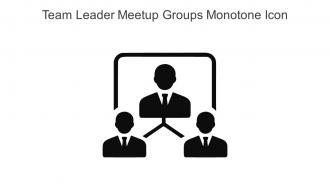 Team Leader Meetup Groups Monotone Icon In Powerpoint Pptx Png And Editable Eps Format