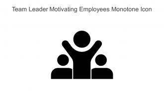 Team Leader Motivating Employees Monotone Icon In Powerpoint Pptx Png And Editable Eps Format