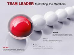 Team leader motivating the members