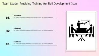 Team Leader Providing Training For Skill Development Icon