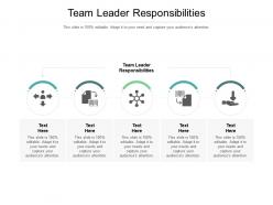 Team leader responsibilities ppt powerpoint presentation samples cpb