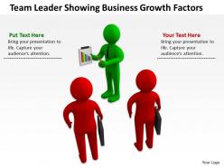 Team leader showing business growth factors ppt graphics icons powerpoint