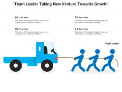 Team leader taking new venture towards growth infographic template