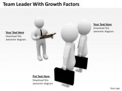 Team leader with growth factors ppt graphics icons powerpoint