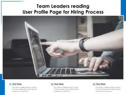 Team leaders reading user profile page for hiring process