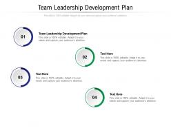 Team leadership development plan ppt powerpoint presentation gallery backgrounds cpb