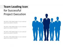 Team leading icon for successful project execution