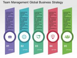 Team management global business strategy flat powerpoint design
