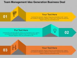 Team management idea generation business deal flat powerpoint design