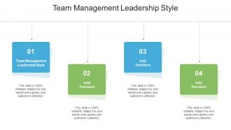 Team Management Leadership Style In Powerpoint And Google Slides Cpb