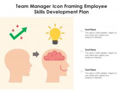 Team Manager Icon Framing Employee Skills Development Plan