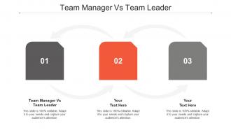 Team manager vs team leader ppt powerpoint presentation professional sample cpb